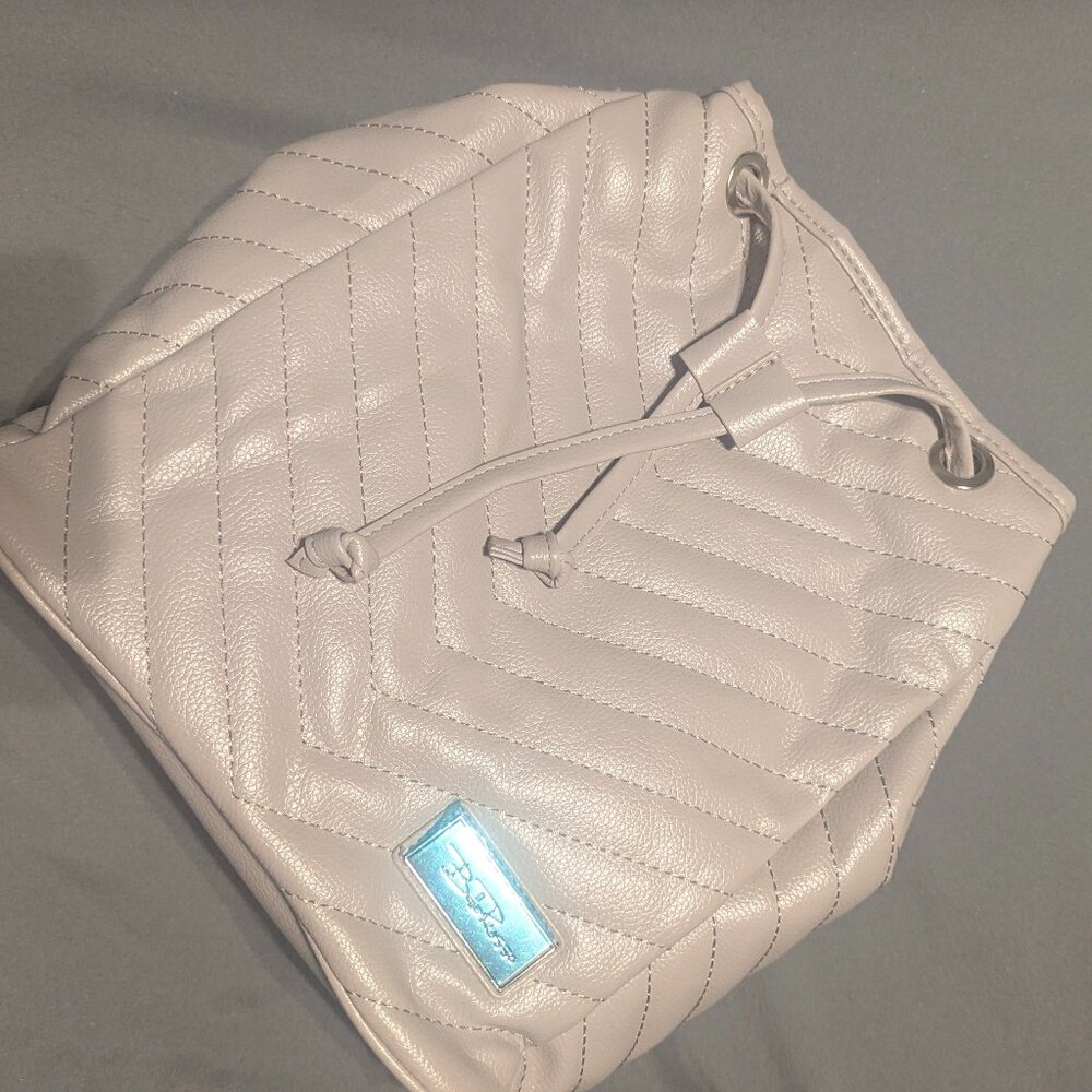 NEW Bella Russo Backpack Purse Blush Pink Drawstring Bag Handbag Faux Leather